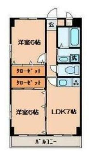 エムエスビル(2DK/4階)の間取り写真