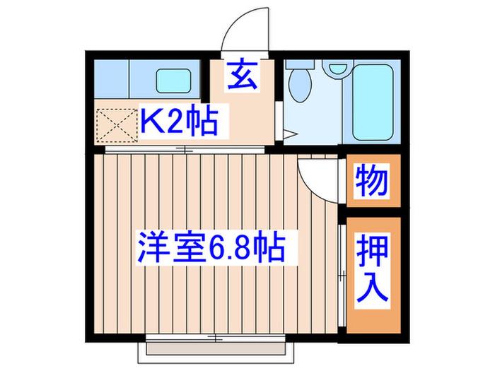 高野コーポ(1K/3階)の間取り写真