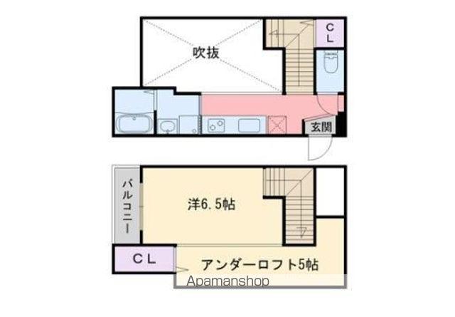 VOLARE周船寺(1K/2階)の間取り写真