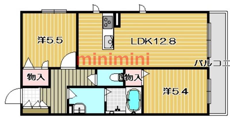 エクラシエガーデンI(2LDK/1階)の間取り写真