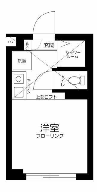 CLASS市ヶ谷(ワンルーム/1階)の間取り写真