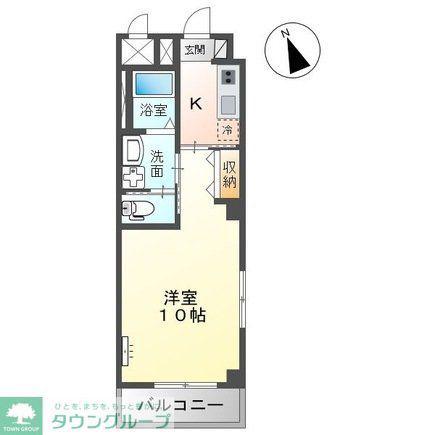 COLLSOLEIL(1K/2階)の間取り写真