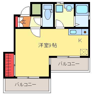 キネテック(ワンルーム/3階)の間取り写真