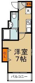 MODESTY 川崎(1K/4階)の間取り写真