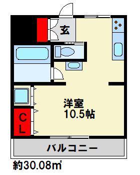 コーポニシカワ(ワンルーム/3階)の間取り写真