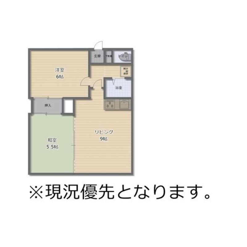 フラワーハイツ(2LDK/2階)の間取り写真