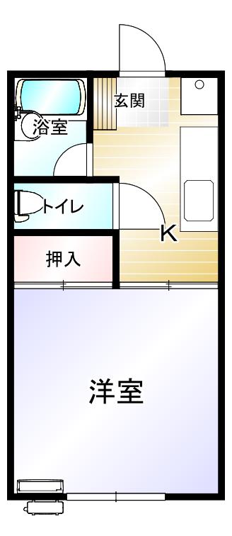 コーポ遠藤(1K/1階)の間取り写真
