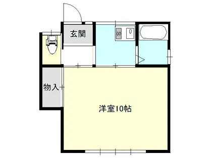 J-CUBE高松(1K/1階)の間取り写真