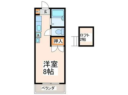 第33三共ラフォーレ(ワンルーム/5階)の間取り写真