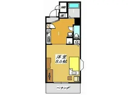 ノーブルハウス吉田(1K/4階)の間取り写真