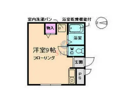 スカイコート柴原町(ワンルーム/1階)の間取り写真