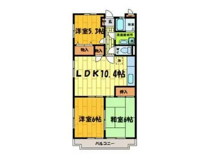 ハーブメゾン賀好(3LDK/2階)の間取り写真
