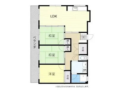 多々良ハイツ(3LDK/2階)の間取り写真