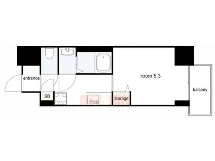 フォーリアライズ昭和南通I(1K/4階)の間取り写真