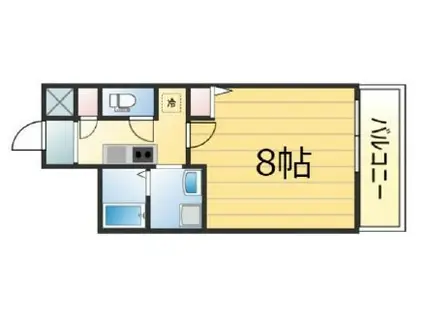 クレアドル須磨II(1K/3階)の間取り写真