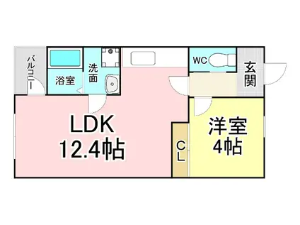 アネシス(1LDK/3階)の間取り写真