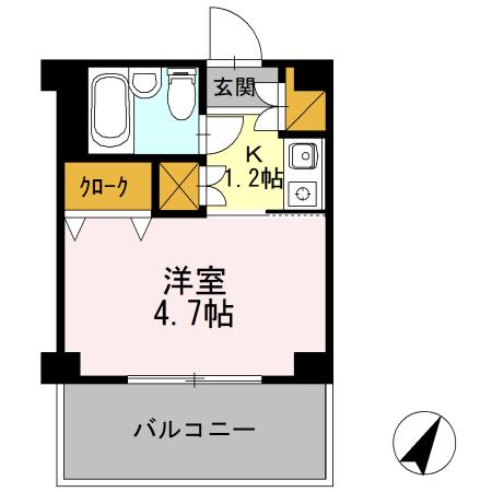 J-HOUSE太閤山(1K/2階)の間取り写真