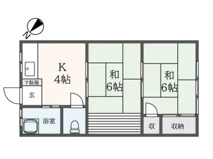 ファミネスKISHI(2K/1階)の間取り写真