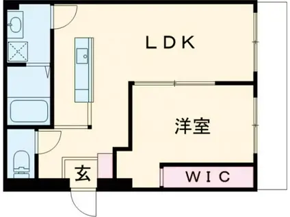 リルームス三川(1LDK/2階)の間取り写真