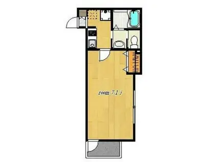 ブライトコート(1K/3階)の間取り写真