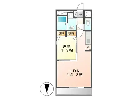 セントラルケーズ(1LDK/1階)の間取り写真