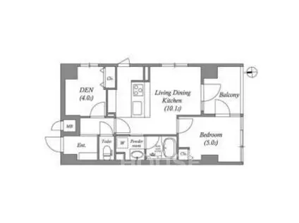 MSR京都二条城(1SLDK/2階)の間取り写真