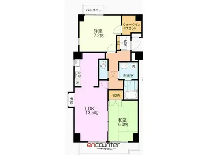 メゾン東洋上石神井(2LDK/3階)の間取り写真