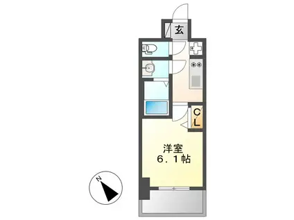 アステリ鶴舞エーナ(1K/9階)の間取り写真