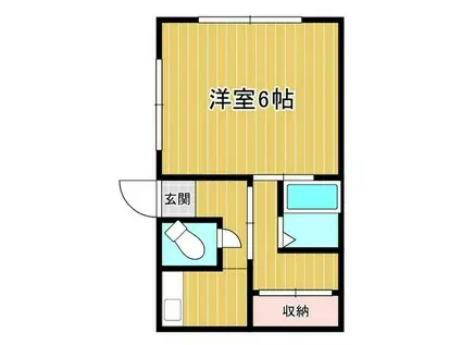 高山荘(1K/2階)の間取り写真