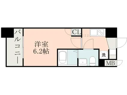 S-RESIDENCE照国ASCENT(1K/11階)の間取り写真