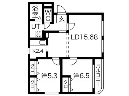 VESTLIFE21(2LDK/4階)の間取り写真