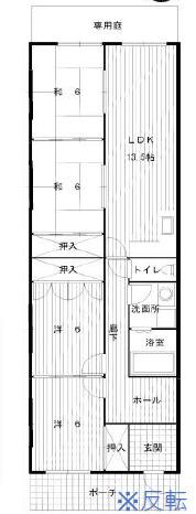 山本マンション(4LDK/1階)の間取り写真