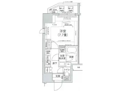 アイル王子ノルド(1K/7階)の間取り写真
