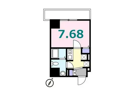 シュガール浜松町(1K/5階)の間取り写真