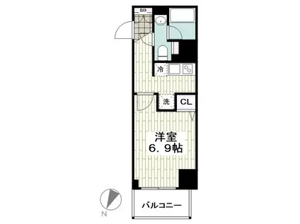 アイルイムーブル弘明寺(1K/9階)の間取り写真