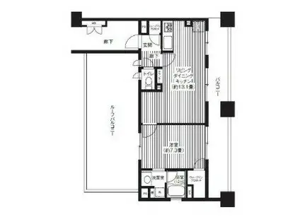 ピエス綱島(1LDK/6階)の間取り写真