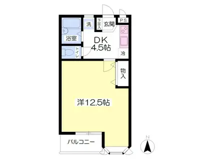 ハイツヴィオラ(1DK/3階)の間取り写真