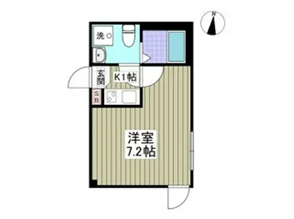 興野2丁目アパート(1K/3階)の間取り写真