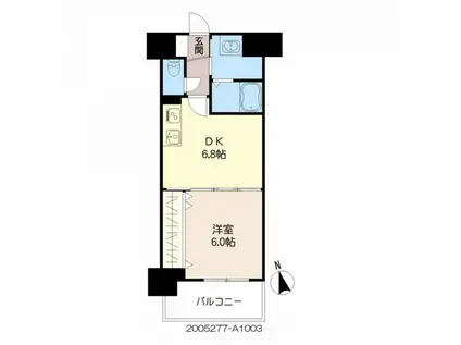 グランデール(1DK/10階)の間取り写真