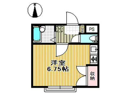 宮城野ASAビル(ワンルーム/3階)の間取り写真