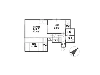 ルミエール 96(2LDK/3階)の間取り写真