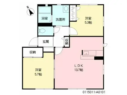 シャーメゾンみち(2LDK/1階)の間取り写真