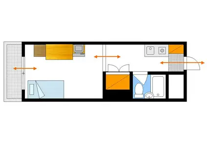 エイトバレー河原町(1K/3階)の間取り写真