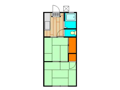 コーポ葵(2K/1階)の間取り写真