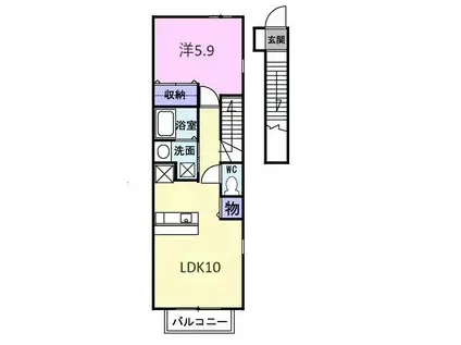 サテライト・オオツカ(1LDK/2階)の間取り写真