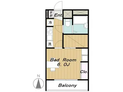 レオパレスK(1K/2階)の間取り写真