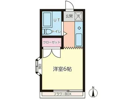 グランサッソ(1K/1階)の間取り写真