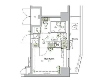 ARTESSIMO ISM(1K/12階)の間取り写真