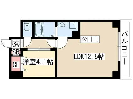 GRANDUKE新栄(1LDK/2階)の間取り写真