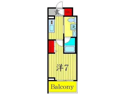 KDXレジデンス池袋ウエスト(1K/8階)の間取り写真